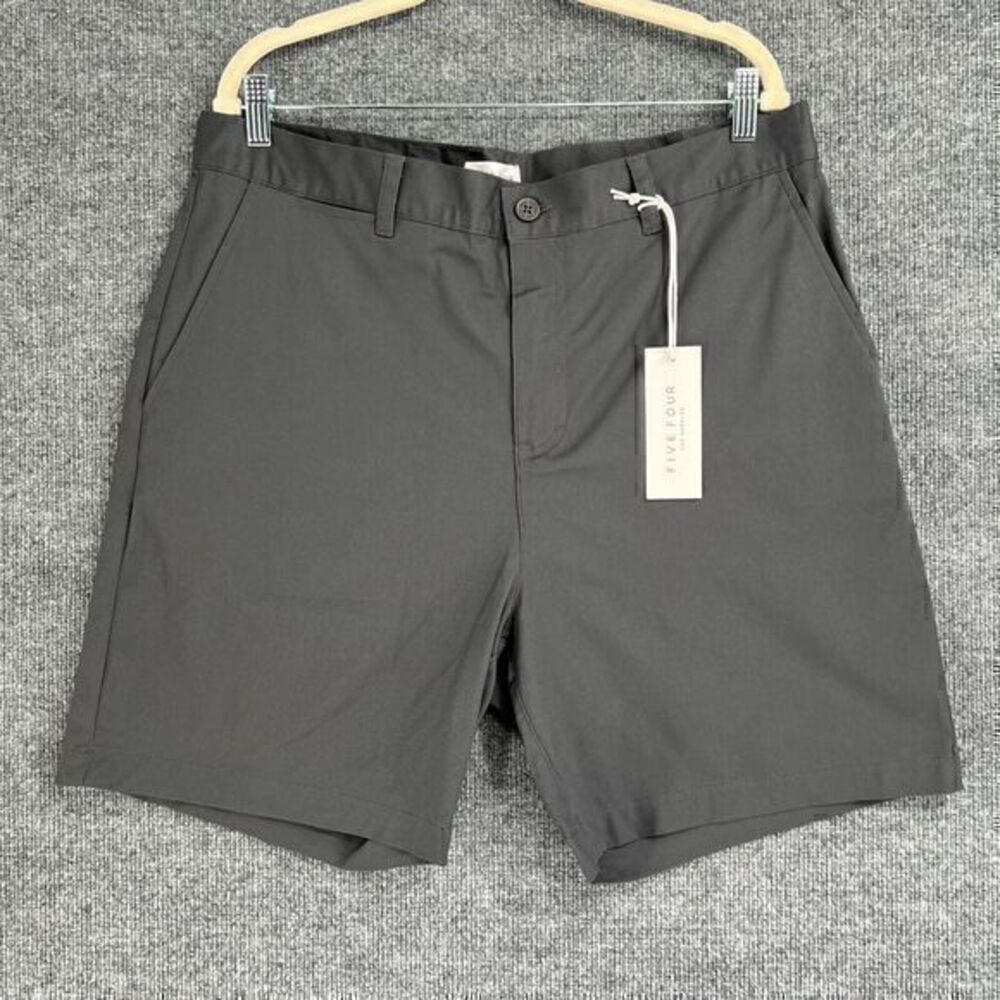 FF LA Five Four Los Angeles Mens 36 Cheshire Chino Khaki Shorts Gray Casual New